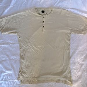 LIKE NEW SARATOGA MEN’S T-SHIRT SIZE (M) COLOR BEIGE 100% COTTON